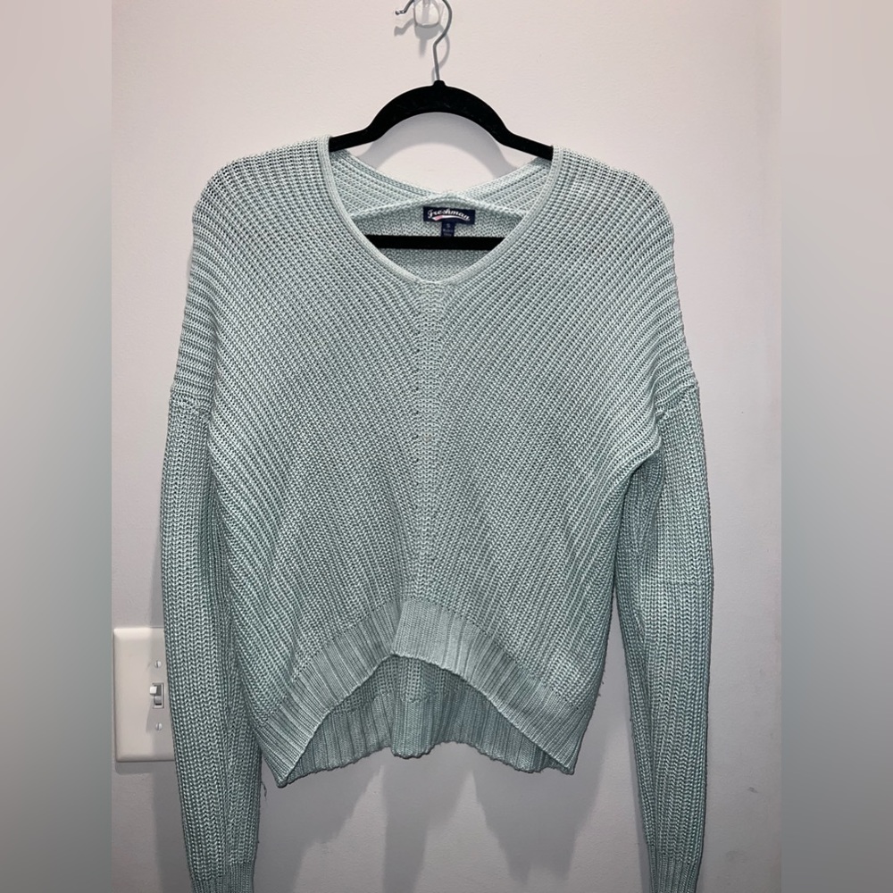 Freshman knitted oversized sweater - seafoam green/light turquoise